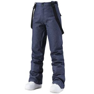 Skidåkning Bib Pants Men Snow Bibbs Skid Vattentät vindtätisolerad snowboard vinterkvinnor 231202