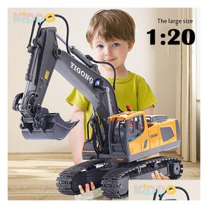Electric/Rc Car Electric Rc 2 4Ghz 1 20 Excavator Remote Control Truck Cler Engineering Vehicle Radio S For Kids 220829 Drop Delivery Dhp71