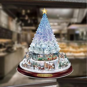 Decorações de Natal Árvore Boneco de Neve Papai Noel Girando Scpture Trem Janela Adesivos Pvc 20/30cmChristmas Home Drop Delivery Garden DHPNO