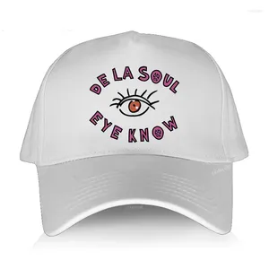 Ball Caps Men's Summer Baseball Cap Black Cotton Adjuatable Hat Casual Style DE LA SOUL EYE KNOW Truck Unisex Cool Outdoor Boy