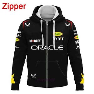 Xqr6 Felpe con cappuccio da uomo 2023/2024 Nuove felpe F1 Formula One Racing Team e abbigliamento sportivo con cappuccio da donna Abbigliamento con cerniera Stampa 3D Street Walking Spring