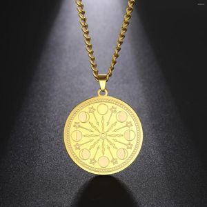 Collane con ciondolo Collana di gioielli di moda di alta qualità all'ingrosso della fabbrica Collana con incisione personalizzata su disco in acciaio inossidabile