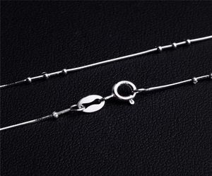 Real 925 Sterling Silver Chain with Little Ball Beads Jewelry Necklace Chains for women girls2202261