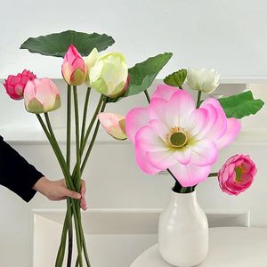 Fiori decorativi simulati foglia di loto decorazione di fiori artificiali decorazione per la casa soggiorno