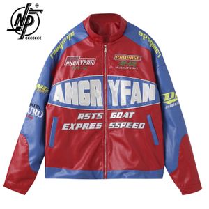 Giacche da uomo Giacca vintage Bomber Uomo Donna Y2k Inverno Varsity Cappotto in pelle Racing American Motorcycle Lettera Ricamo Baseball Outwear 231202