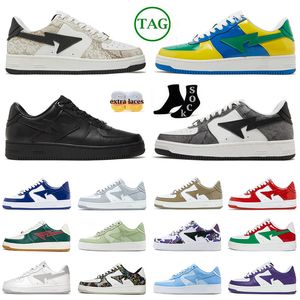 Designer STA Freizeitschuhe Shark SK8 Low Lackleder Damen Herren Lackleder Weiß Blau Mad Shark Schwarz Orange Beige Wildleder Silber Outdoor-Jogging-Sneaker US11