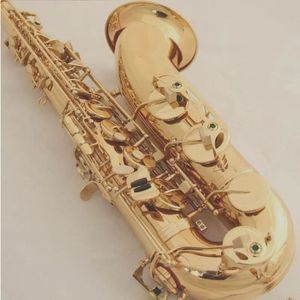 Kaluolin Professional Level B Flat Tenor Saxophone T-901Lacquered Gold mässing Sax Mynstycke Lappar Kuddar Vassar Böjhals