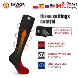 Sports Socks Savior Heat Heated for Women Winter Rechargeable Electric Skiing with Battery Heaters Man Thermal Sock 231202