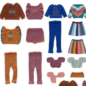 Pullover Kid Oeuf Toddler Boy Girls Sticked Sweater and Dress Leggings Kids Winter Fashion Brand Topps Children Coghet Plover 210619 D DH6JY