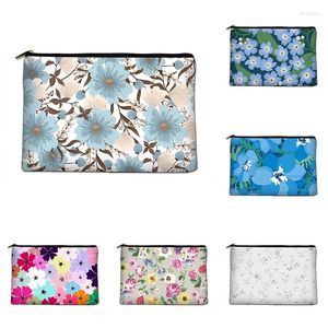 Cosmetic Bags Cartoon Floral Bag Canvas Toiletry Organizer Bridesmaid Gift Travel Portable Handbag