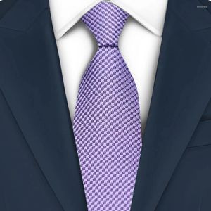 Laços design casamento masculino gravata roxo sólido listrado paisley flor gravatas negócios gota acessórios presente