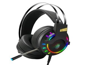 YEZHOU Tuner K3 Kabelgebundenes Gaming-Headset mit Mikrofon ESports Game 71 Leuchtender RGB-Rot- und Schwarz-Computerkopfhörer7287869