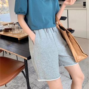 Women's Pants Cotton Shorts High Waist Drop Wide Leg Sports 2023 Summer Loose Casual Capris