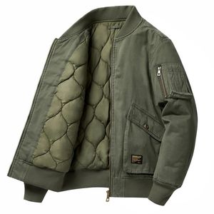 Men' Blends Winter Jackets Military Tactical Multi pocket Cotton Windbreaker Overcoat Motorcycle Jacket Stand up Collar Slim 231202