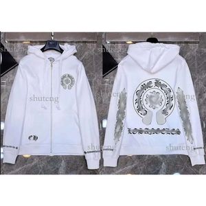 Designer Hoodie Chrome Mens Hoody Clothing Womens Heart Hoodies Hooded Ch Cross Flower Arm Front Printed Horseshoe Pocket Zipper Jackts 346