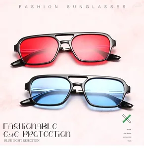 Solglasögon Fashion Square Woman Sports Brand Sun Glasses Female Candy Colors Mirror Outdoor Retro