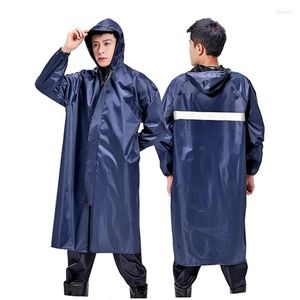 Raincoats Classic Men's Oxford Tyg Regrock med ärmar Vuxen Batterilagen förtjockad full kropp Regnstorm