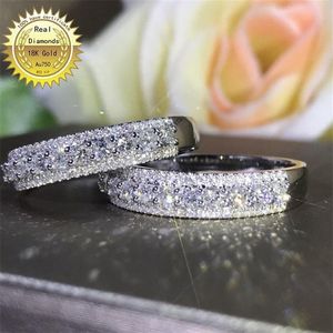 18k gouden diamanten ring VerlovingBruiloft 0 5ct Natuurlijke echte diamanten ring Sieraden hebben certificaat 09 T200411271N