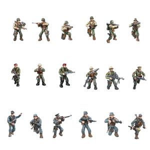 Soldier 6pcs1set Armed Military Figures Building Blocks Playset with Weapons Removable Armed Battle Figure Set Building Toys 231202