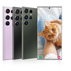 S23 Ultra 5G 4G Sıcak 6.8 inç Telefon HD Kamera Fotoğraflar için Tam Dokunmatik Ekran Telefon GPS 1TB 512GB 256GB Yüz Kilidini Aç Smart Tanınma Süper Akıllı Telefon