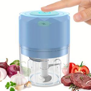 1pc Electric Garlic Chopper, Mini Electric Vegetable Cutter, Multifunctional Garlic Masher, Garlic Grinder, Creative Fruit Crusher, Reusable Garlic Masher