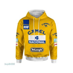 Herren Hoodies 2023/2024 Neue F1 Formel 1 Racing Team Sweatshirts Classic Retro 1987 Camel Co Branded Outdoor Sports Casual Zipper Top 0mkf