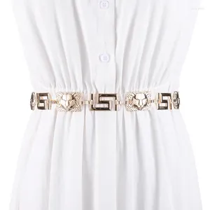 Belts Fashion Circle Metal Waist Chain Belt Women'S Gold Silver Hollow Out Waistband Hip Hop Style Dress Accessor