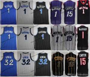 NCAA Vintage Shaq Shaquille O'neal 32 Penny Hardaway 1 T- Tracy Mcgrady Vince Carter 15 Camisas de basquete