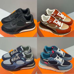MENS RUN AWAE Sneakers Platform Casual Shoes Women Suede Canvas Luxury Trainers Leather Lace Up Outdoor Running Shoes With Box No286