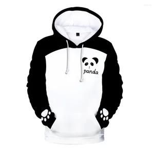 Felpe con cappuccio da uomo Cute Panda Felpa con cappuccio stampata in 3D Felpa da uomo Donna Pullover Streetwear Autunno Bambini Magliette con cappuccio Casual Ragazzi Ragazze Abiti per animali