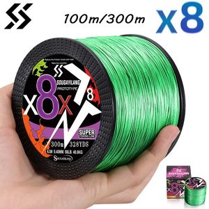 Braid Line Sougayilang 8 Strands Braided Fishing Line 100M 300M Multifilament Carp Fishing Multifunction PE Fishing Line for 22-88LB Pesca 231201