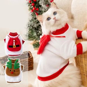 Kedi Kostümleri Noel Ren Geyiği Pet Kostüm Komik Sweatshirt Partisi Cosplay elbise aksesuarları malzemeleri