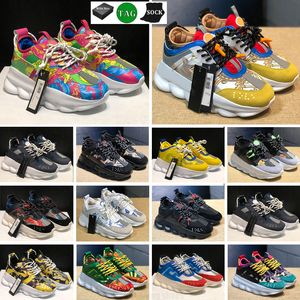 Designers Luxurys Shoes Casual Platform Chain Reaction Black Multi White Brown Orange Blue Red Cherry Animalier Mens Womens Sports Sneakers Trainers Tenin S 2023