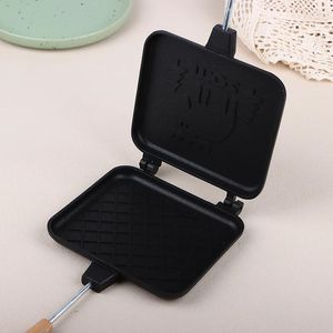 Pans Double-Sided Sandwich Pan Non-Stick Grill Frying Sandwiches Omelettes Pancakes Maker Bread Toast Breakfast Machine Camping