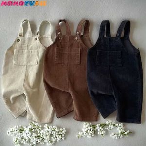 Clothing Sets Newborn Clothes Boy's Corduroy Jumpsuit 2023 Autumn Winter Jumpsuits Baby kids clothes Girl's romper Casual Bib Pants OverallsL231202