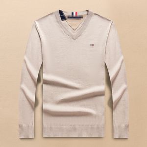 Maglione da uomo di alta moda con scollo a V ricamato vintage, stella casual, stesso maglione, lettera, caldo e confortevole top bianco