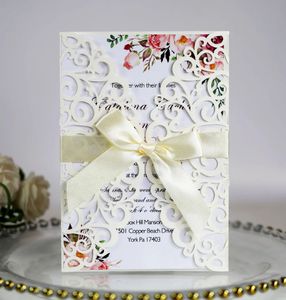 Cartões 25pcs Glitter papel convites de casamento cartão com bolso de cartão de envelope personalizado Maraige aniversário mariage batismo favores 231202