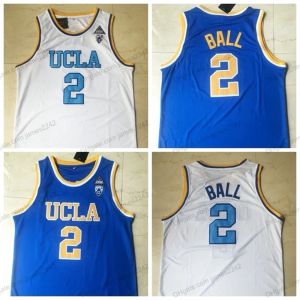 Nikivip UCLA Bruins Lonzo Ball #2 Kolej Basketbol Forması Erkekler ED Beyaz Mavi Boyut S-XXL En Kalite Formaları
