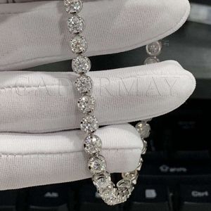 Prezzo all'ingrosso d Vvs1 Bracciale tennis Moissanite Catch da 4 mm Gioielli hip-hop con catena di diamanti ghiacciati