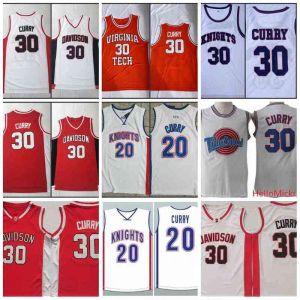 Basket bär college NCAA Dell Jersey Stephen 30 Curry Jerseys Davidson Wildcats Movie Space Soul Swingman Virginia Tech C