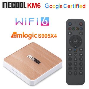 Mecool KM6 Deluxe TV Box Androidtv 10.0 Amlogic S905X4 4GB 64GB 2,4G/5G WiFi 6 Widevine L1 Google Prime Prime Video 4k Voice Set Top Box