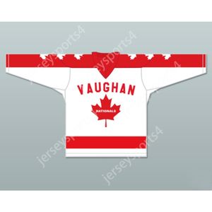 Personalizado BRANCO 99 WAYNE GRETZKY VAUGHAN NATIONALS HOCKEY JERSEY METRO JUNIOR B HOCKEY LEAGUE NOVO Top Costurado S-M-L-XL-XXL-3XL-4XL-5XL-6XL