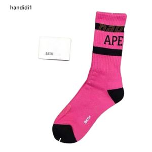 Same style socks for men and women, skateboard, fashionable letter printed socks, ape head pattern, hip-hop sports socks, all size 21 colors, j2
