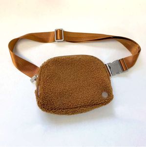 wholesale lulu everywhere Teddy bear chest belt Bags yoga sport New lululemens womens Luxury Designer Shoulder fanny pack portable water Waist bum bag