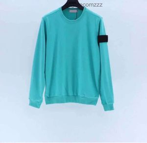 Designers High quality hoodie stones Island Classic Badge Sleeve Long Sleeve Bottom Shirt Men and Women Couples Loose Simple Cotton Versatile 02552