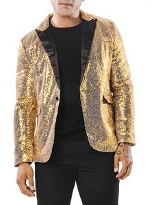 Herrenanzüge, Herren-Anzugjacke mit glitzernden Pailletten, für Party, Hochzeit, Bankett, Abschlussball – stilvoller Blazer, Abendessen, Smoking, Nachtclub