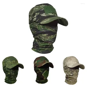 Berets Military Hat Cycling Fishing Scarf Headgear Tactical Face Mask Balaclava Motorcycle Hunting CS Hood Headwear Sun Protection