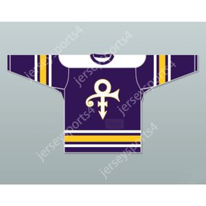 Benutzerdefiniertes LILA PRINCE TRIBUTE Eishockeytrikot, neu, oben genäht, S-M-L-XL-XXL-3XL-4XL-5XL-6XL