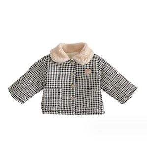 Bebê meninas meninos jaquetas de inverno infantil mais veludo engrossar casacos de algodão quente da criança jaquetas de lã outerwear para infantil 0-3y roupas casacos