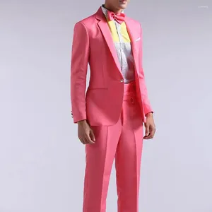 Men's Suits Suit Men 2023 Long-sleeved Pants Hosted Theatrical Tuxedos Wedding Prom For Red Yellow Blue Formal Regular